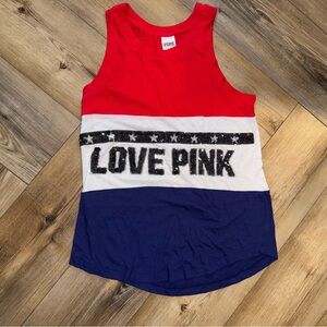 PINK Victoria's Secret Red, White, and Blue Tank Top